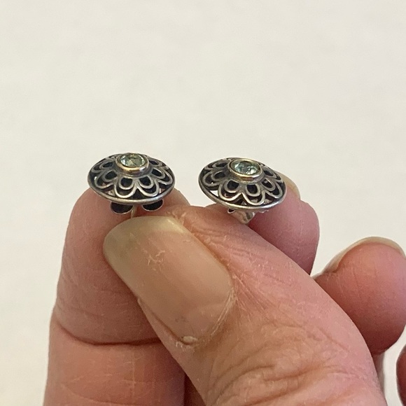 Pandora Vintage Allure green spinal stud earrings - Picture 3 of 4